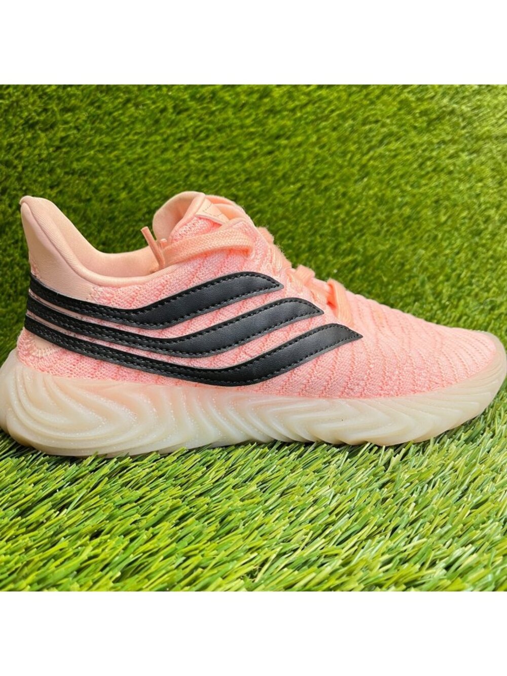 Adidas Sobako Girls Size 5.5Y Pink Black Walking Running Athletic Shoes Sneakers